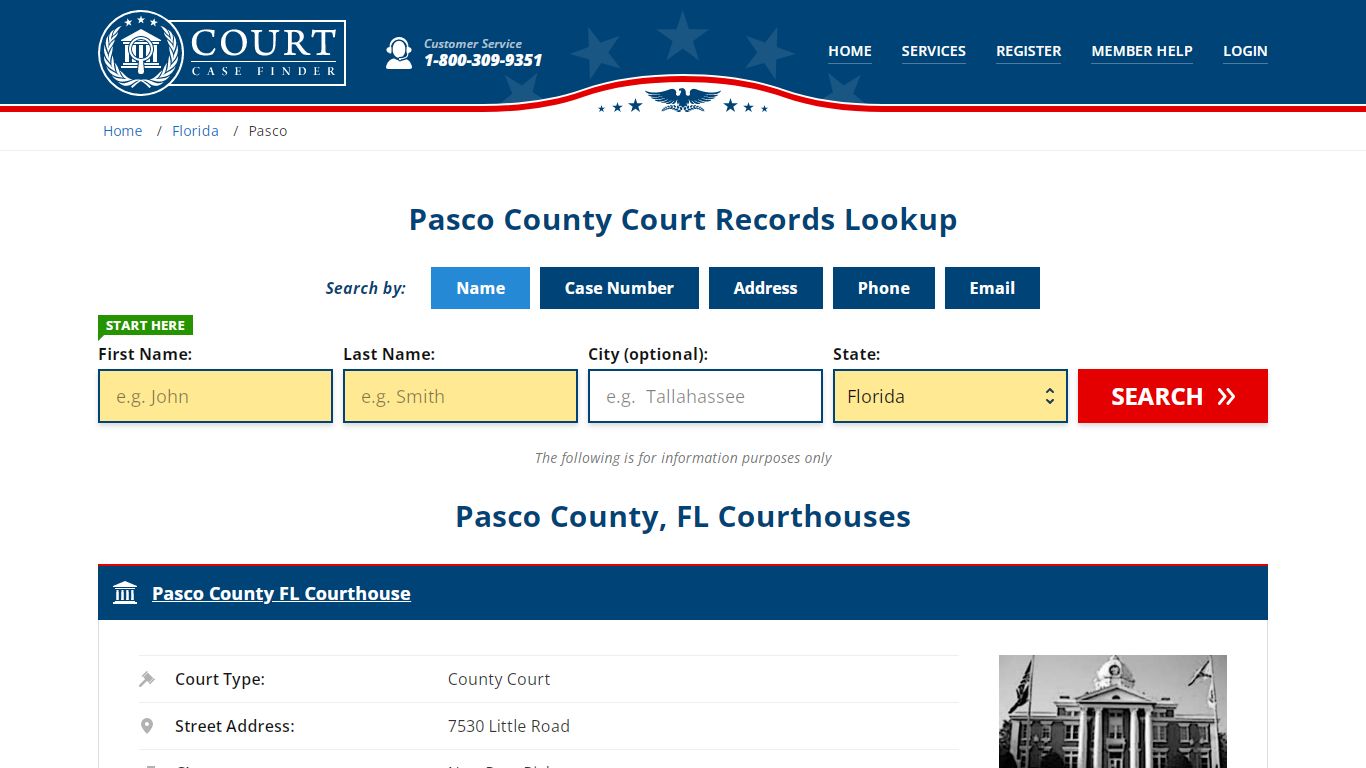 Pasco County Court Records | FL Case Lookup - CourtCaseFinder.com